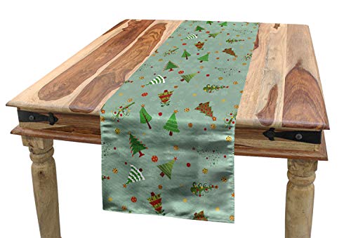 ABAKUHAUS Weihnachten Tischläufer, Feiertags-Baum-Muster, Esszimmer Küche Rechteckiger Dekorativer Tischläufer, 40 x 180 cm, Mehrfarbig ABAKUHAUS Weihnachten Tischläufer, Feiertags-Baum-Muster, Esszimmer Küche Rechteckiger Dekorativer Tischläufer, 40 x 180 cm, Mehrfarbig von ABAKUHAUS