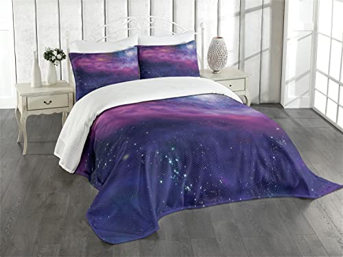 ABAKUHAUS Weltraum Tagesdecke Set, Galaxy Nebula Stern, Set mit Kissenbezug Waschbar, für Einzelbetten 170 x 220 cm, Weiß und Schwarz ABAKUHAUS Weltraum Tagesdecke Set, Galaxy Nebula Stern, Set mit Kissenbezug Waschbar, für Einzelbetten 170 x 220 cm, Weiß und Schwarz von ABAKUHAUS