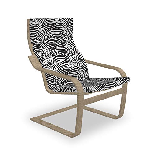 ABAKUHAUS Schwarz-Weiss Poäng Sessel Polster, Wilde Zebra-Linien, Sitzkissen mit Stuhlkissen mit Hakenschlaufe und Reißverschluss, Weiß Schwarz ABAKUHAUS Schwarz-Weiss Poäng Sessel Polster, Wilde Zebra-Linien, Sitzkissen mit Stuhlkissen mit Hakenschlaufe und Reißverschluss, Weiß Schwarz von ABAKUHAUS