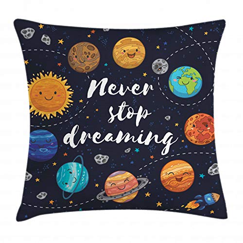 ABAKUHAUS Zitat Kissenbezug, Outer Space Star Cluster, Digitaldruck Wasser Resistent Farbfest mit Reißverluß und Waschbarer Kissenhülle, 45 x 45 cm, Marineblau ABAKUHAUS Zitat Kissenbezug, Outer Space Star Cluster, Digitaldruck Wasser Resistent Farbfest mit Reißverluß und Waschbarer Kissenhülle, 45 x 45 cm, Marineblau von ABAKUHAUS