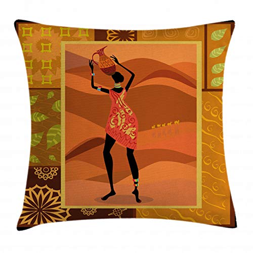 ABAKUHAUS afrikanische Frau Kissenbezug, Einheimische Zulu-Mädchen, Beidseitiges Digitaldruck mit Reißverschluß Farbfest Pflegeleicht und Waschbar, 40 x 40 cm, Braun ABAKUHAUS afrikanische Frau Kissenbezug, Einheimische Zulu-Mädchen, Beidseitiges Digitaldruck mit Reißverschluß Farbfest Pflegeleicht und Waschbar, 40 x 40 cm, Braun von ABAKUHAUS