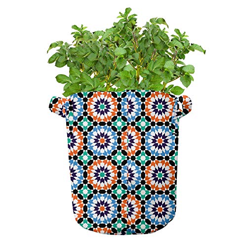 ABAKUHAUS marokkanisch Zuchttöpfe 5er-Pack, Mosaik-Kreisauslegung, hochleistungsfähig Stofftöpfe mit Griffen für Pflanzen, 5 Gallonen, Mehrfarbig ABAKUHAUS marokkanisch Zuchttöpfe 5er-Pack, Mosaik-Kreisauslegung, hochleistungsfähig Stofftöpfe mit Griffen für Pflanzen, 5 Gallonen, Mehrfarbig von ABAKUHAUS