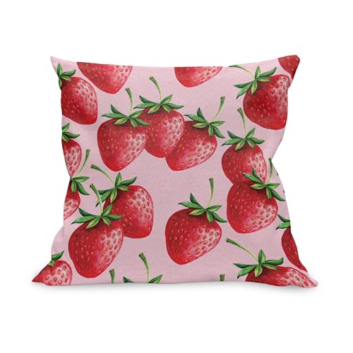 ABAKUHAUS rot Kissenbezug, Köstliche große Erdbeeren auf rosa Hintergrund-geschmackvollen saftigen süßen Reifen Sommer-Früchten, 45 x 45 cm, Grün Rosa Rot ABAKUHAUS rot Kissenbezug, Köstliche große Erdbeeren auf rosa Hintergrund-geschmackvollen saftigen süßen Reifen Sommer-Früchten, 45 x 45 cm, Grün Rosa Rot von ABAKUHAUS