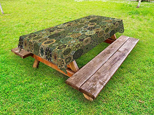 ABAKUHAUS Mandala Outdoor-Tischdecke, Oriental Floral Octagon, dekorative waschbare Picknick-Tischdecke, 145 x 210 cm, Mehrfarbig ABAKUHAUS Mandala Outdoor-Tischdecke, Oriental Floral Octagon, dekorative waschbare Picknick-Tischdecke, 145 x 210 cm, Mehrfarbig von ABAKUHAUS
