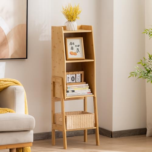 ABAMFUR Bücherregal aus Bambus mit 3 Ebenen, Holz-Bücherregal-Organizer mit offenen Regalen für Wohnzimmer und Heimbüro, Natur, mittel ABAMFUR Bücherregal aus Bambus mit 3 Ebenen, Holz-Bücherregal-Organizer mit offenen Regalen für Wohnzimmer und Heimbüro, Natur, mittel von ABAMFUR