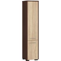Abamihome - Badezimmersäule akord fin Wenge 30 cm 2 Türen 5 Ebenen Front Sonoma-Eiche B30 x H140 x T30 cm Abamihome - Badezimmersäule akord fin Wenge 30 cm 2 Türen 5 Ebenen Front Sonoma-Eiche B30 x H140 x T30 cm von ABAMIHOME