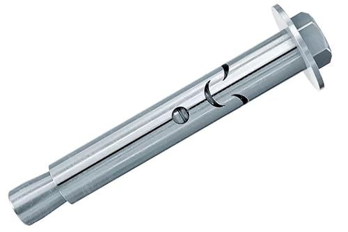 ABAZO 10 Stk. Schwerlastanker Schwerlastdübel Keilanker Bolzenanker verzinkt Zulassung in Industriequalität Ankerbolzen Keilanker Schwerlastdübel Universeller Hülsenanker (10x140mm Nuss) von ABAZO