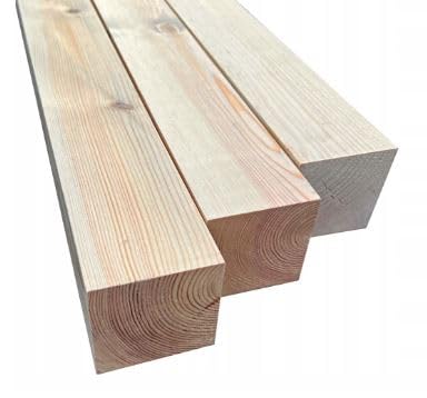 ABAZO Kiefernkantholz Holzpfosten Zaunpfosten Kiefernbrett getrocknetes, gehobeltes Holz Abschnitt 9x9 cm (2, 200cm) von ABAZO