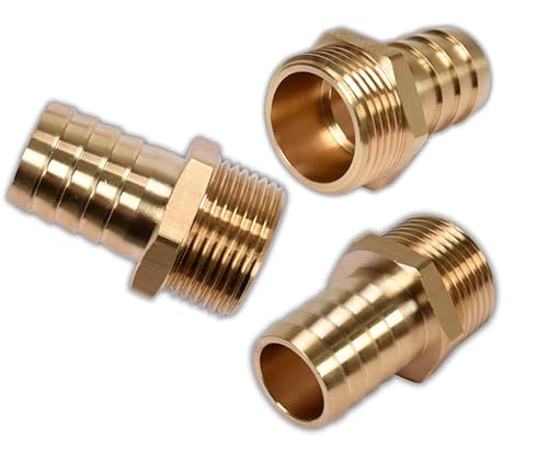 ABAZO Pumpenanschlussstutzen, Pumpenauslassanschluss AUSSENGEWINDE 1" Anschluss für Gartenpumpen, Anschluss für Springbrunnenpumpen, 1" Gartenschlauchanschluss von ABAZO