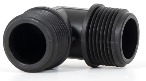 ABAZO Pumpenanschlussstutzen an eine Gartenpumpe, Anschluss an einen Hydrophor, Satz Pumpenzubehör, Nippel, Rückschlagventil für die Pumpe (Verbindungsbogen 1" AG-AG) von ABAZO