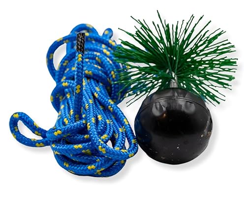 ABAZO Schornsteinbesen Set Aus Kunststoff Alle Größen Kaminbesen Plewa Keramik Edelstahl Rohr Zuggewicht Zugseil Rußbesen Kaminbürste Reinigungsset (10 Meter, 125mm) von ABAZO