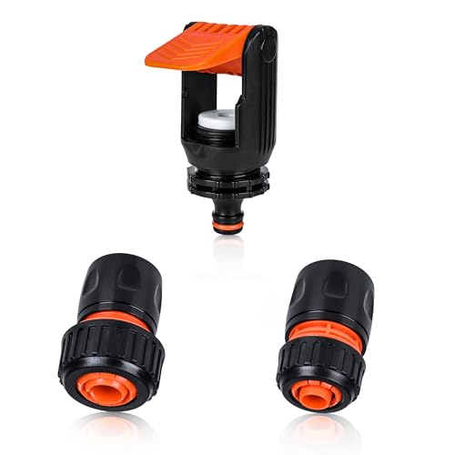 ABAZO Wasserhahn Adapter für Küchenarmatur - Universal Schlauchanschluss Wasserhahn mit Schnellverbinder für 1/2" und 3/4" Schläuche - Robust und Korrosionsbeständig - Für Küche und Garten von ABAZO
