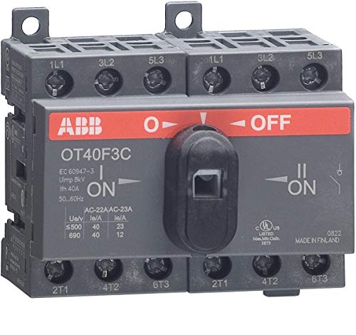 ABB OT25F3C Lastumschalter 3-polig 25A m. schwarzem Knebelgriff I-0-II ABB OT25F3C Lastumschalter 3-polig 25A m. schwarzem Knebelgriff I-0-II von ABB