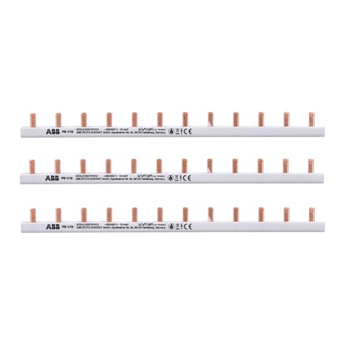 ABB 3 Stück PS1/12 Phasenschiene 1-phasig 12x12P 10 mm² 2CDL210001R1012 von ABB