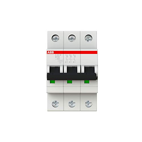ABB S200M MCB Leitungsschutzschalter Typ B, 3-polig 63A 440V, Abschaltvermögen 10 kA System Pro M Compact von ABB