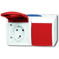ABB 2CKA002084A0700 Schutzkontakt-Steckdose IP44 Rubin-Rot, Rot von ABB