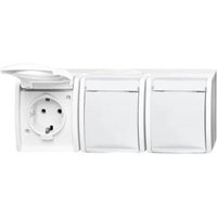 ABB 2CKA002084A0716 Schutzkontakt-Steckdose IP44 Reinweiß (RAL 9010), Weiß von ABB