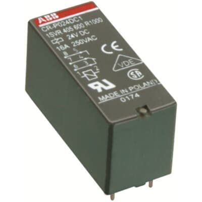 ABB CR-P Interface Relais 12V dc, 2 Wechsler (1-poliger Umschalter) DIN-Schienen von ABB