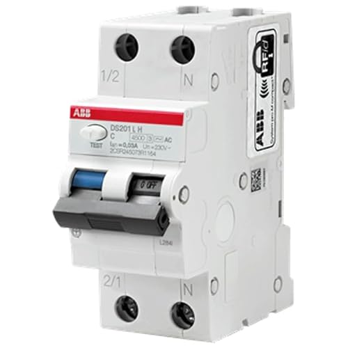 ABB DS201 LH Leistungsschalter 4,5KA 1P+N 30ma 2 Module Klasse AC (DS201LHC6AC30 20A (EX DS91LC20AC30)) von ABB