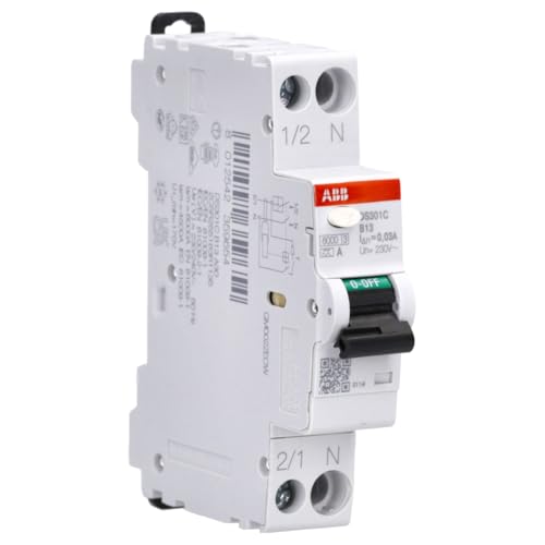 ABB DS301CA-B13/0,03 FI/LS-Schalter RCBO 6kA, 1P+N, Typ A, B13, 30mA B-Charakteristik 2CSR255163R1135 von ABB