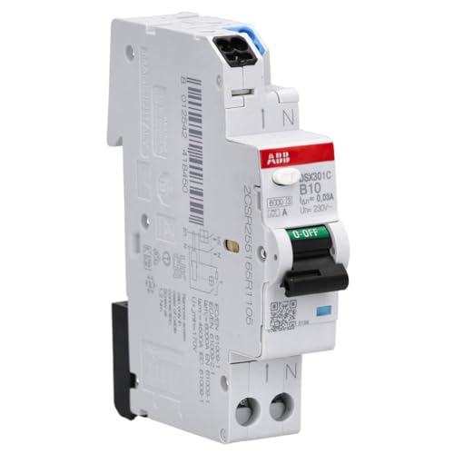 ABB DSX301C B10 A30 FI/LS-Schalter 1 TE 6kA, 1P+N, Typ A, B10, 30mA FlexLine Push-in Technologie 2CSR255165R1105 ABB DSX301C B10 A30 FI/LS-Schalter 1 TE 6kA, 1P+N, Typ A, B10, 30mA FlexLine Push-in Technologie 2CSR255165R1105 von ABB