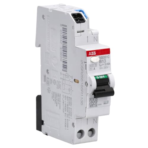 ABB DSX301C B13 A30 FI/LS-Schalter 1 TE 6kA, 1P+N, Typ A, B13, 30mA FlexLine Push-in Technologie 2CSR255165R1135 ABB DSX301C B13 A30 FI/LS-Schalter 1 TE 6kA, 1P+N, Typ A, B13, 30mA FlexLine Push-in Technologie 2CSR255165R1135 von ABB