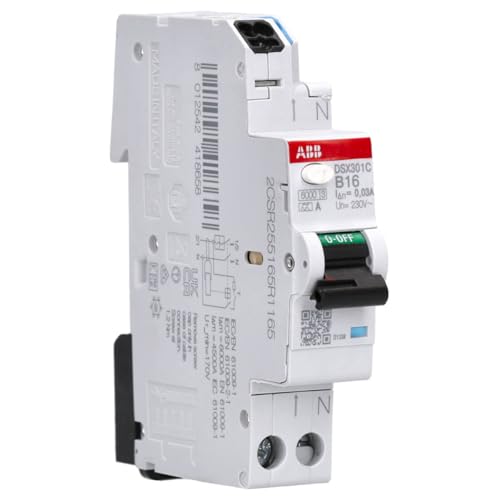 ABB DSX301C B16 A30 FI/LS-Schalter 1 TE 6kA, 1P+N, Typ A, B16, 30mA FlexLine Push-in Technologie 2CSR255165R1165 ABB DSX301C B16 A30 FI/LS-Schalter 1 TE 6kA, 1P+N, Typ A, B16, 30mA FlexLine Push-in Technologie 2CSR255165R1165 von ABB