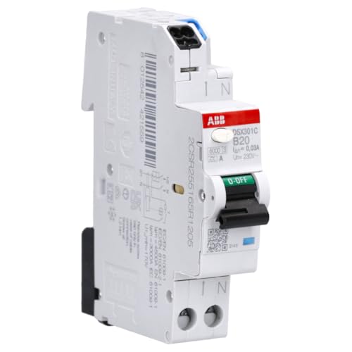 ABB DSX301C B20 A30 FI/LS-Schalter 1 TE 6kA, 1P+N, Typ A, B20, 30mA FlexLine Push-in Technologie 2CSR255165R1205 von ABB