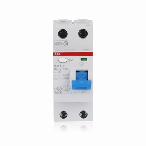 ABB F200 RCCB Fehlerstrom-Schutzschalter 2-polig, 40A, 30mA Typ A 230V ac 2CSF202101R1400 von ABB