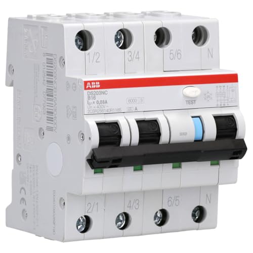 ABB DS203NCA-B16/0,03 FI/LS-Schalter RCBO 6kA, 3P+N, Typ A, B 16, 30mA 6kA IEC/EN 61009, 10kA IEC/EN 60947-2 2CSR256140R1165 ABB DS203NCA-B16/0,03 FI/LS-Schalter RCBO 6kA, 3P+N, Typ A, B 16, 30mA 6kA IEC/EN 61009, 10kA IEC/EN 60947-2 2CSR256140R1165 von ABB