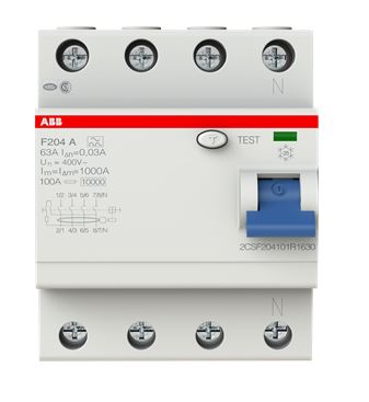ABB FI-Schutzschalter Pro M compact F204 A-63 63 A, 4-polig, 0,03 A von ABB