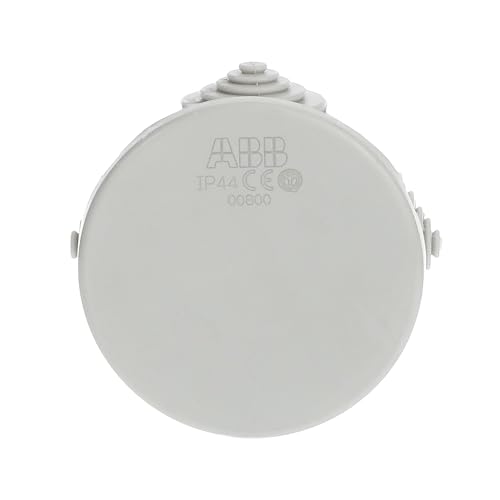 ABB IP44 Anschlussdose • 60 x 35 mm • Wasserfeste elektrische Kabelanschlusseinheit • T-Box Hafobox • Stoßfeste, anpassbare Elektrobox • Selbstlöschende, hitzebeständige Innen- und Außenbox von ABB