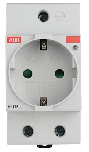 ABB M1175 Steckdose Schutzkontakt DIN-Schienen-Montage 1-fach Innenbereich Weiß / 16A ABB M1175 Steckdose Schutzkontakt DIN-Schienen-Montage 1-fach Innenbereich Weiß / 16A von ABB