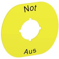ABB MA6-1027 Not-Aus Schild (B x H) 67mm x 1mm Gelb 1St. von ABB