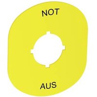ABB MA6-1102 Not-Aus Schild (B x H) 67mm x 1mm Gelb 1St. von ABB