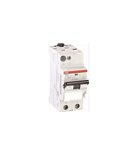 ABB RCBO DS201 FI/LS-Schalter 16A, 1P+N-polig Typ C, Empfindlichkeit 30mA, DIN-Schienen-Montage von ABB