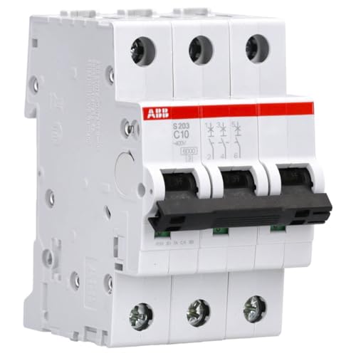 ABB S203-C10 Sicherungsautomat S200-3P 10 A-C 2CDS253001R0104 von ABB