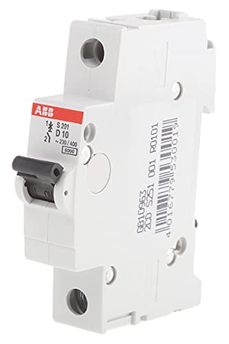 ABB S200 MCB Leitungsschutzschalter Typ D, 1-polig 10A 253V, Abschaltvermögen 6 kA System Pro M Compact von ABB