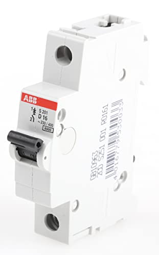 ABB S200 MCB Leitungsschutzschalter Typ D, 1-polig 16A 253V, Abschaltvermögen 6 kA System Pro M Compact von ABB