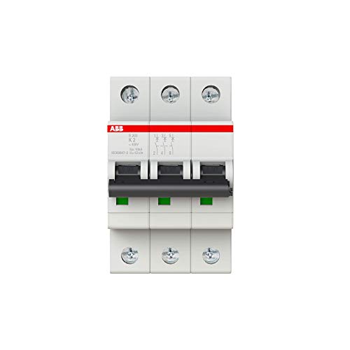 ABB S200 MCB Leitungsschutzschalter Typ K, 3-polig 2A 440V, Abschaltvermögen 6 kA System Pro M Compact von ABB