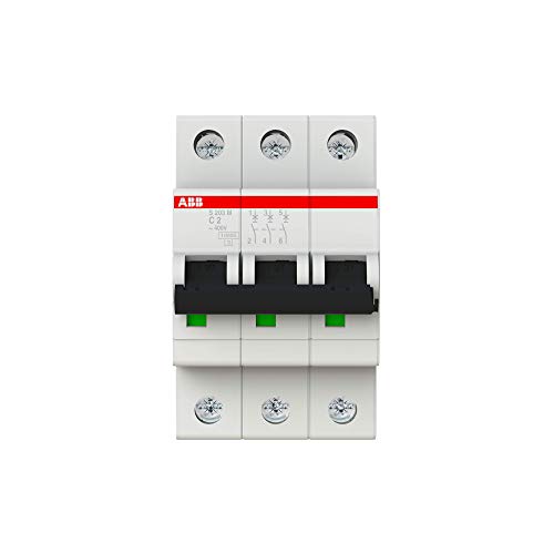 ABB S200M MCB Leitungsschutzschalter Typ C, 3-polig 2A 440V, Abschaltvermögen 10 kA System Pro M Compact von ABB
