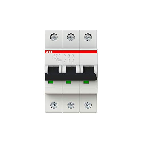ABB S200M MCB Leitungsschutzschalter Typ C, Pol 3 50A 440V, Abschaltvermögen 10 kA System Pro M Compact von ABB