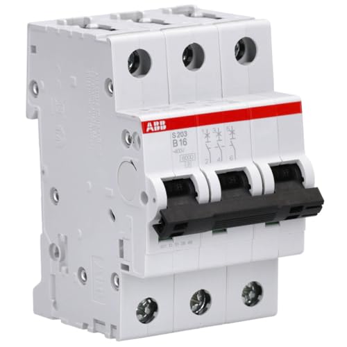 ABB S200 MCB Leitungsschutzschalter Typ B, 3-polig 16A 400V, Abschaltvermögen 6 kA System Pro M Compact von ABB