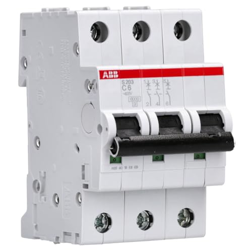 ABB S203-C6 Sicherungsautomat - S200-3P - 6 A - C(AC) 6 kA 2CDS253001R0064 von ABB