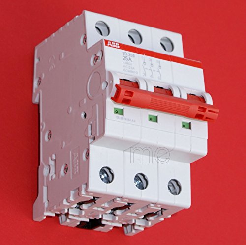 ABB SD203/25 Hauptschalter Lasttrennschalter Schalter 3-polig 25A rot von ABB