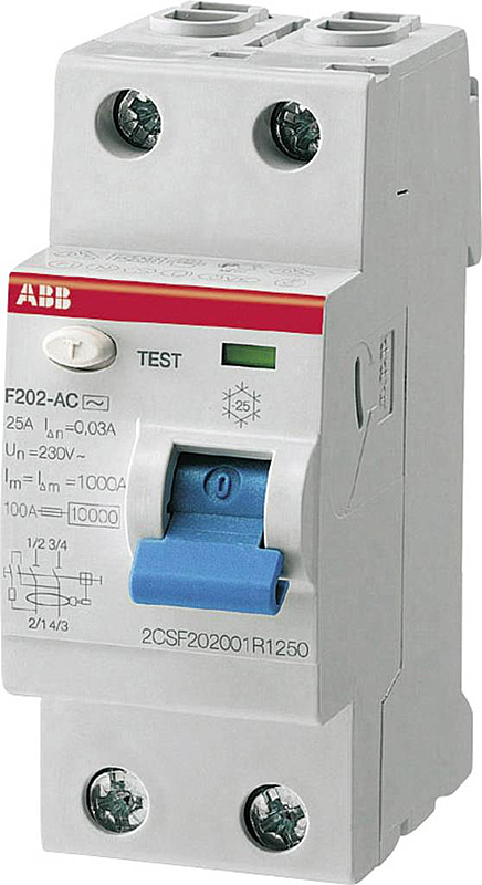 Abb 2 Csf202101 R1250 Fi Schutzschalter 2polig 25 A 0.03 A 230 V B-Ware Abb 2 Csf202101 R1250 Fi Schutzschalter 2polig 25 A 0.03 A 230 V B-Ware von ABB