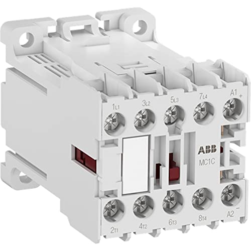 MC1C400ATWN Mini-Kontakte, 4 Hauptkontakte NO, 220 V DC +/-30%, weiß, 6,8 x 4,5 x 4,8 cm (Referenz: 1SAL220340R9901) von ABB