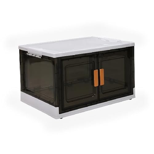 ABBAware 1er Set Aufbewahrungsbox mit Deckel, 71 Liter, jede Box stapelbar, faltbar mit Rollen zum mühelosen Transport. Praktische Öffnung zu 3 Seiten, Stapelbox aus PP-Kunststoff von ABBAware