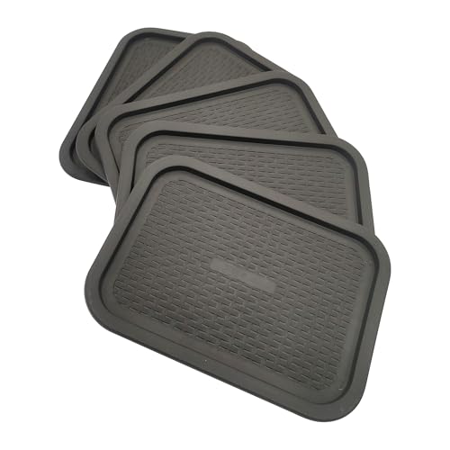 ABBAware 5er Set Deckel im Rattan-Design für Aufbewahrungskorb 9L, Anthrazit, der Umwelt zuliebe aus recyclebarem PP von ABBAware