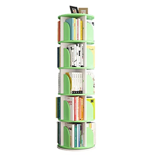 ABBNIA 360° drehbares Bücherregal für Kinder, höhenverstellbar, fördert den Lernspaß und die praktischen Fähigkeiten der Kinder (gelb 50,5 x 159 cm) (grün 50,5 x 159 cm) von ABBNIA